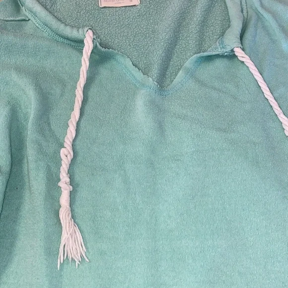 Adorable Teal Distressed Sweatshirt - Picture 2 of 5
